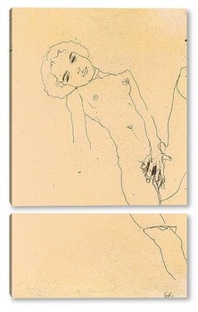 Модульная картина Обнаженная девушка, 1910