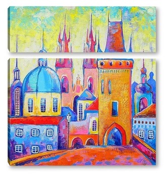 Модульная картина Сказочная Прага