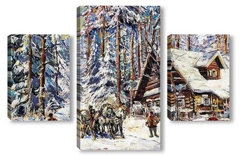 Модульная картина Зимовье, 1930-е