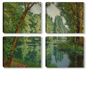 Модульная картина Озеро с кувшинками