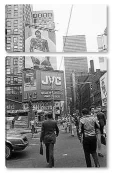 Модульная картина Рекламный щит на Таймс сквер,1982г.