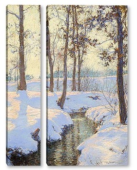 Модульная картина Ручей зимой