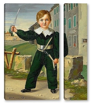 Модульная картина Портрет мальчика в военной форме, 1833