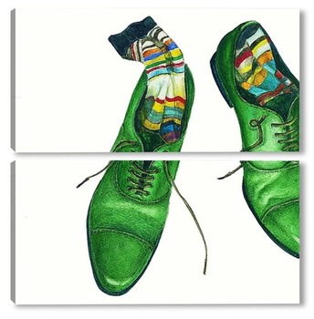 Модульная картина Зеленые ботинки