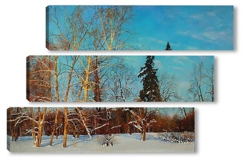 Модульная картина Деревья в снегу .Мариенбург. Гатчина. 