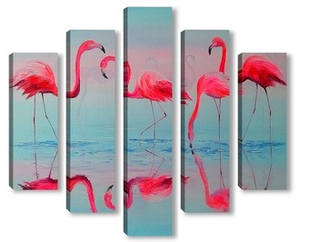 Модульная картина Фламинго 