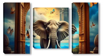 Модульная картина Слон (2)