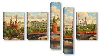 Модульная картина Москва, Кремль