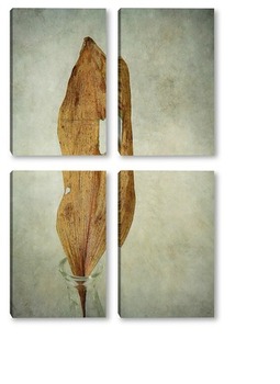 Модульная картина лист ландыша