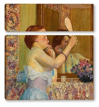 Модульная картина Женщина с зеркалом