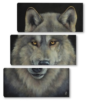Модульная картина Серый волк