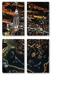 Модульная картина Вид с самого высокого здания в мире «Бурдж-Халифа»