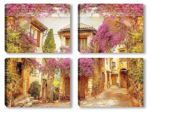 Модульная картина Старый город Прованс
