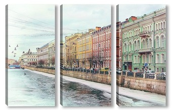 Модульная картина Питерские каналы