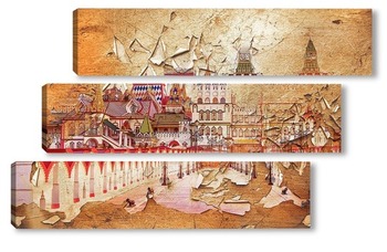 Модульная картина Панорама Измайловского Кремля