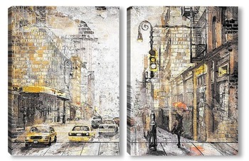 Модульная картина Street of New York