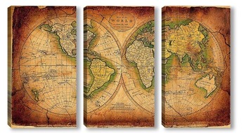 Модульная картина Карта мира