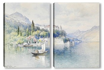 Модульная картина Вилла Акрмоатик, озеро Комо 