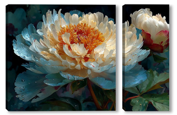 Модульная картина Цветущий пион