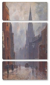 Модульная картина Андреевская церковь, Уэллс-стрит, Лондон