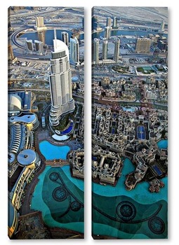 Модульная картина Вид с самого высокого здания в мире «Бурдж-Хали?фа»