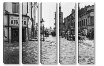 Модульная картина Большое московское наводнение 1908 г