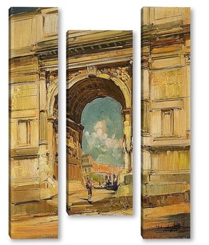 Модульная картина Триумфальная арка и Колизей 