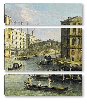 Модульная картина Венеция, глядя на мост Риальто