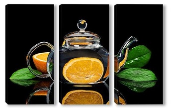 Модульная картина Апельсин в чайнике