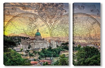 Модульная картина Город Неаполь