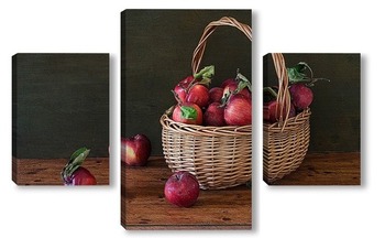 Модульная картина Красные яблоки