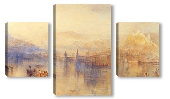 Модульная картина Люцерна из озера