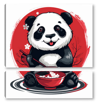 Модульная картина Panda