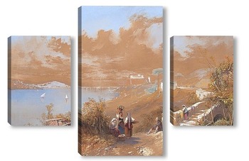 Модульная картина Неаполитанский залив 1857