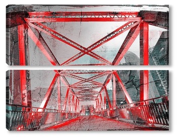 Модульная картина Стальная конструкция моста 