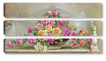 Модульная картина Крымские розы