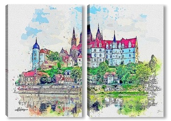 Модульная картина Замок Albrechtsburg castle