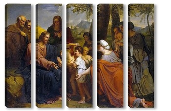 Модульная картина Христос, благословляющий детей