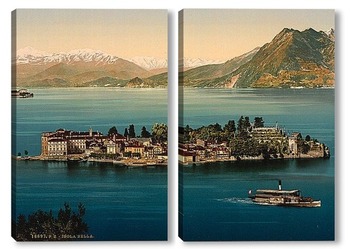 Модульная картина Изола Белла, общий вид, озеро Маджоре Италия 