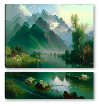 Модульная картина Горная река арт (15)