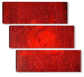 Модульная картина Гранат на красном фоне