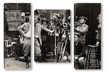 Модульная картина Сесил Демилле и съемочная группа,1920