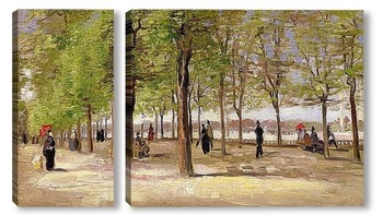 Модульная картина Дорога к Люксембургскому саду, 1886