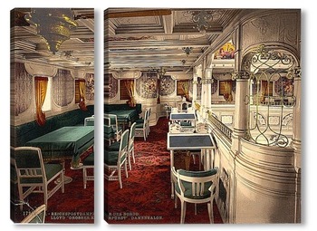 Модульная картина "Гроссер Курфюрст"  Дамский салон, почтовый пароход