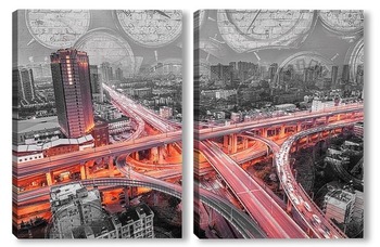 Модульная картина шоссе в Ханчжоу