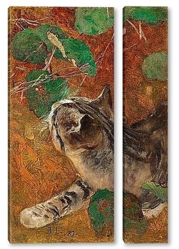 Модульная картина Кошка