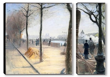 Модульная картина Вдоль Сены, 1876