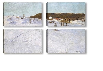 Модульная картина Зима в Вестре Акер