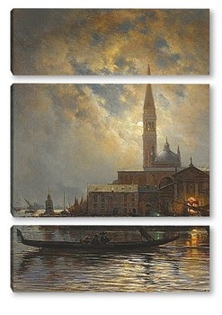 Модульная картина Венеция при луне