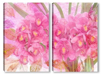Модульная картина Розовая Орхидея